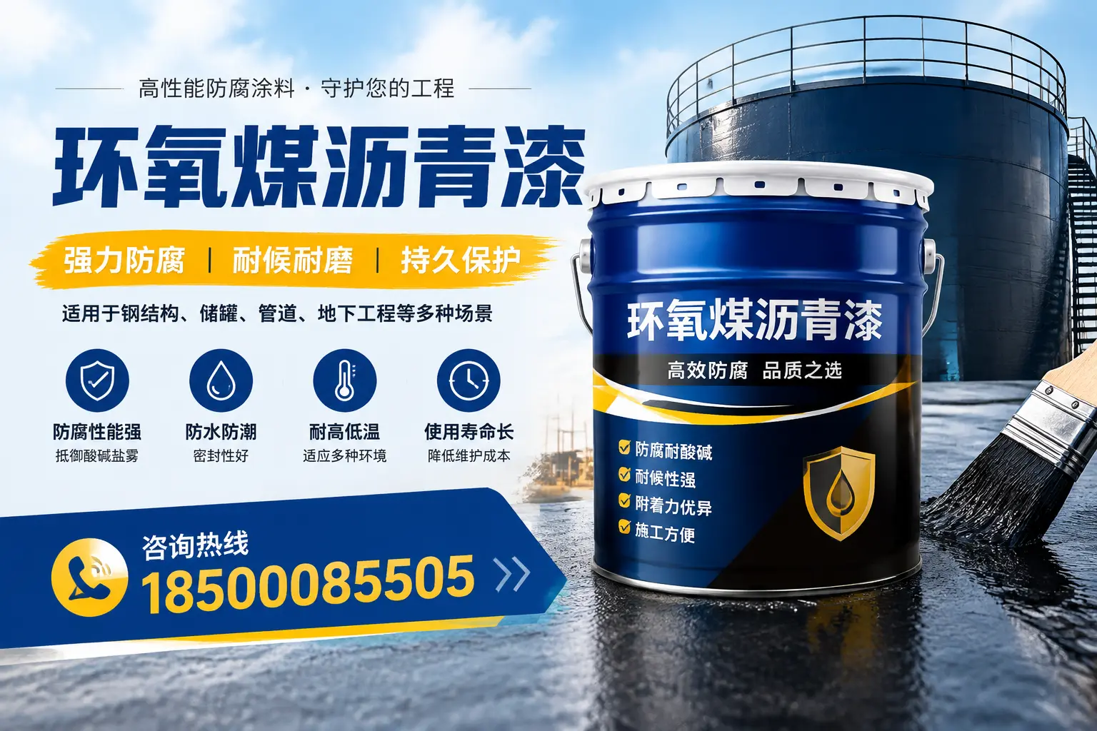 环氧煤沥青漆在工业中的应用,铁门关企业的选择